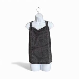 Maggie Mcnaughton Black Sparkle Floral Design Tank Top Women’s Size 2X